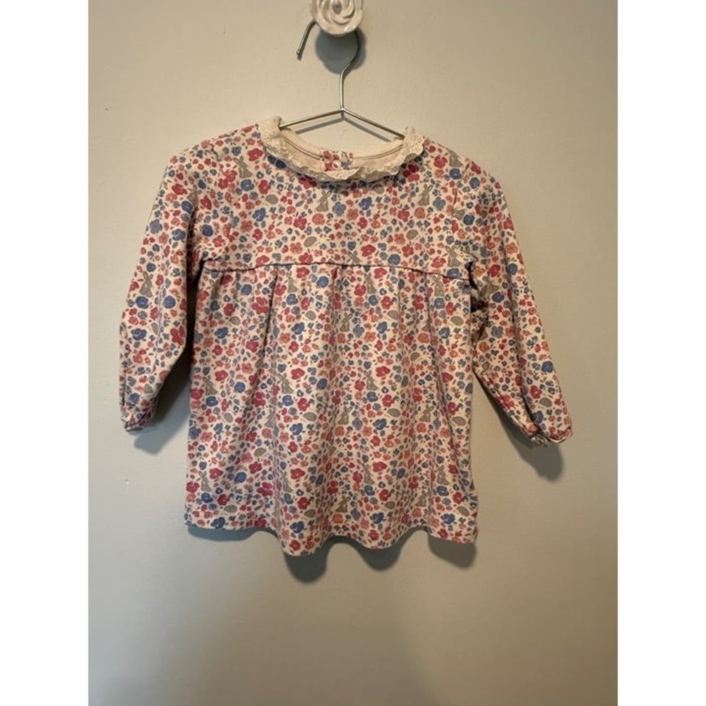 JMB Bunny Floral Blouse Tunic 18-24M VGUC